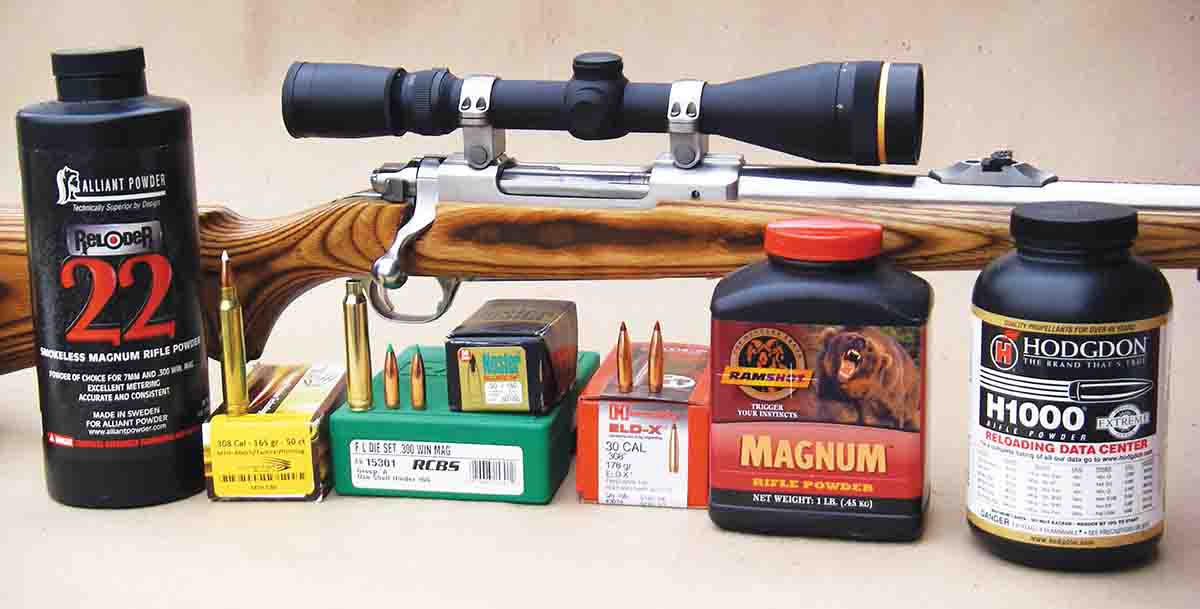 Brian used a Ruger M77 Mark II Stainless to develop loads for the .300 Winchester Magnum.